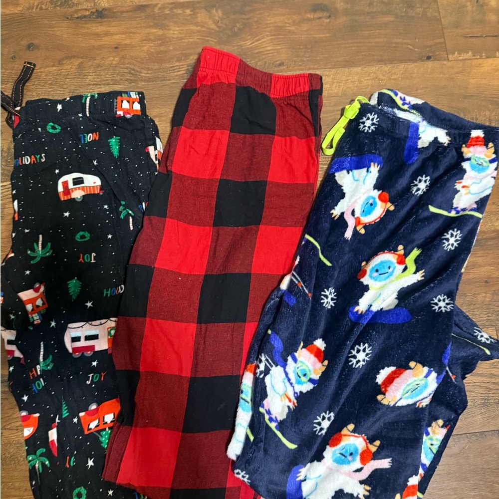 Old Navy Pajama Bottoms - Black, Red, Blue